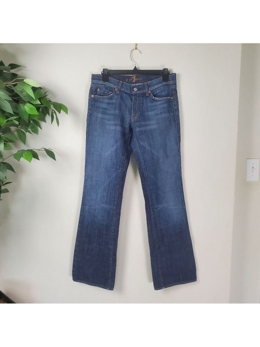 7 For All Mankind Womens Bootcut Jeans Size 28 Jeweled